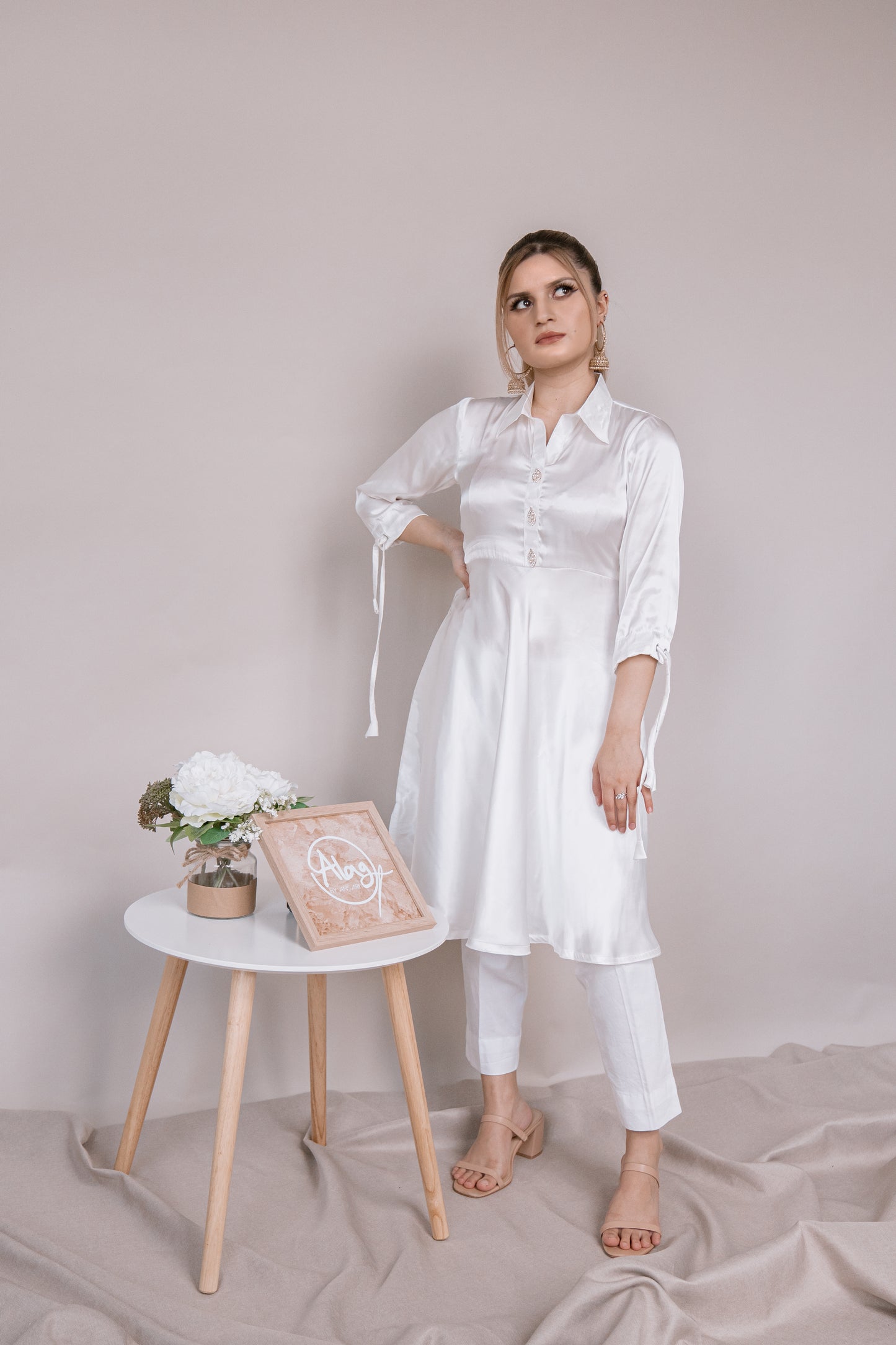 Simply Stylish - White Kurti