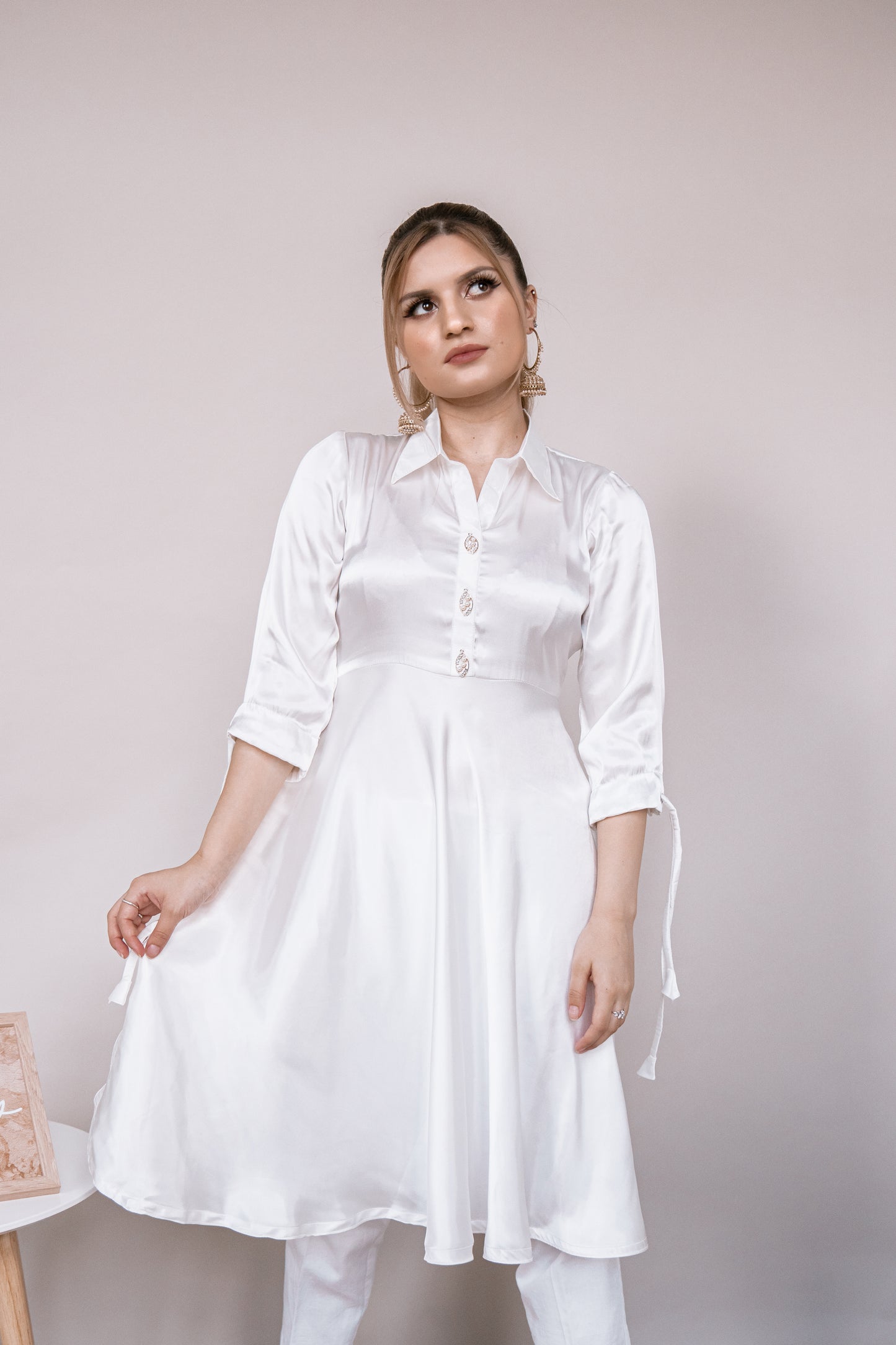 Simply Stylish - White Kurti