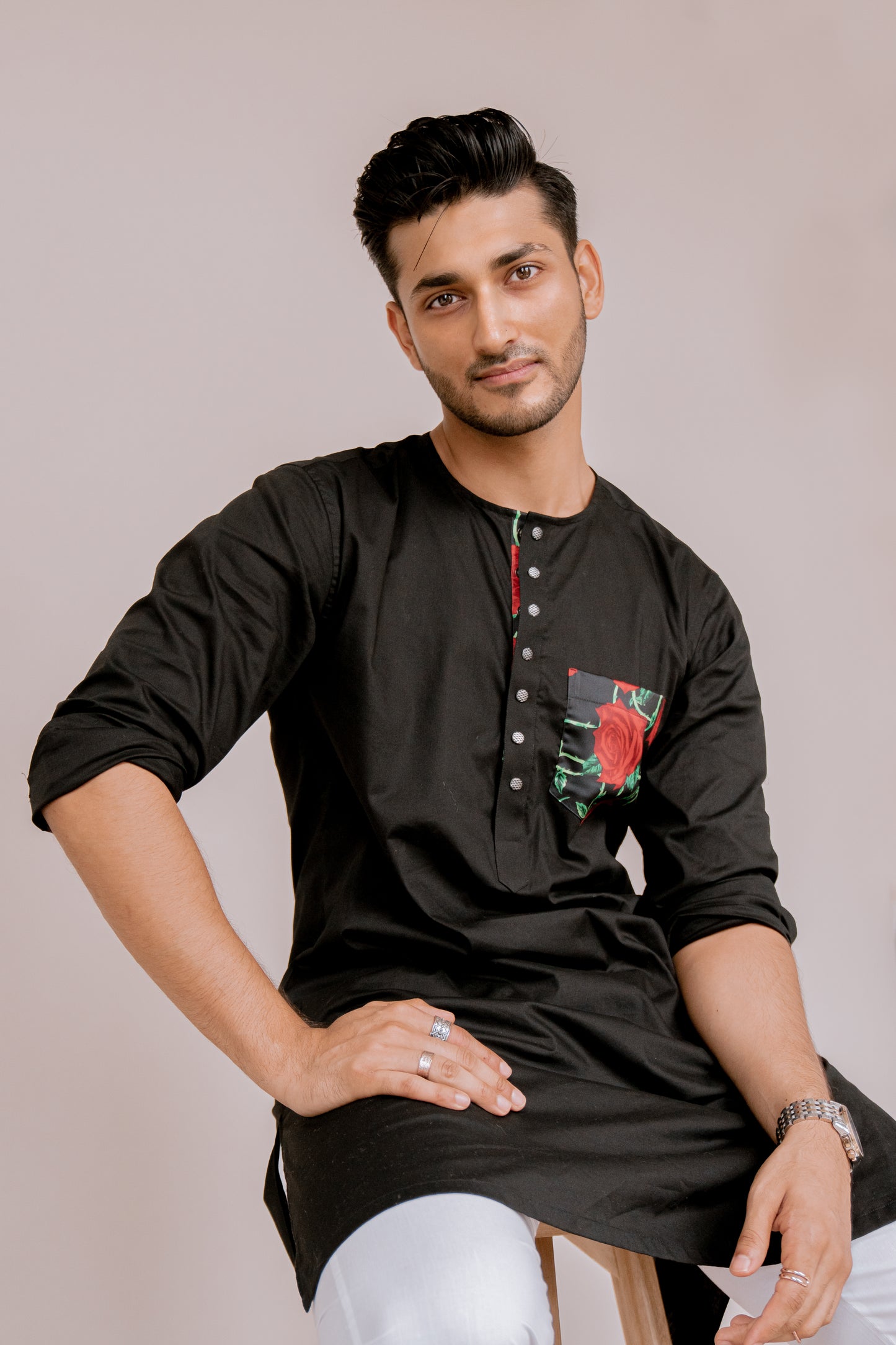 Heartbreaker - Black Kurta