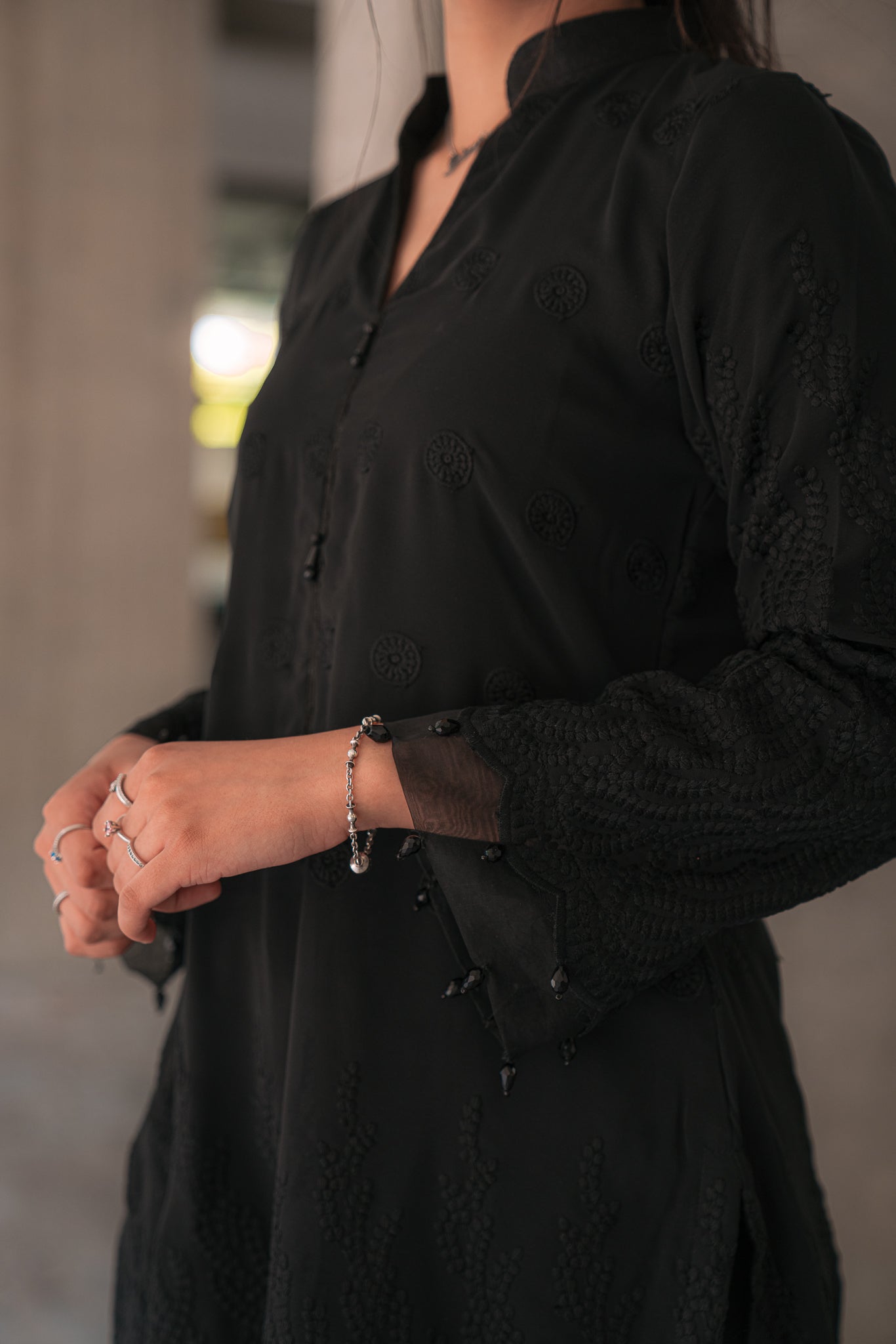 Saya - Black Kurti