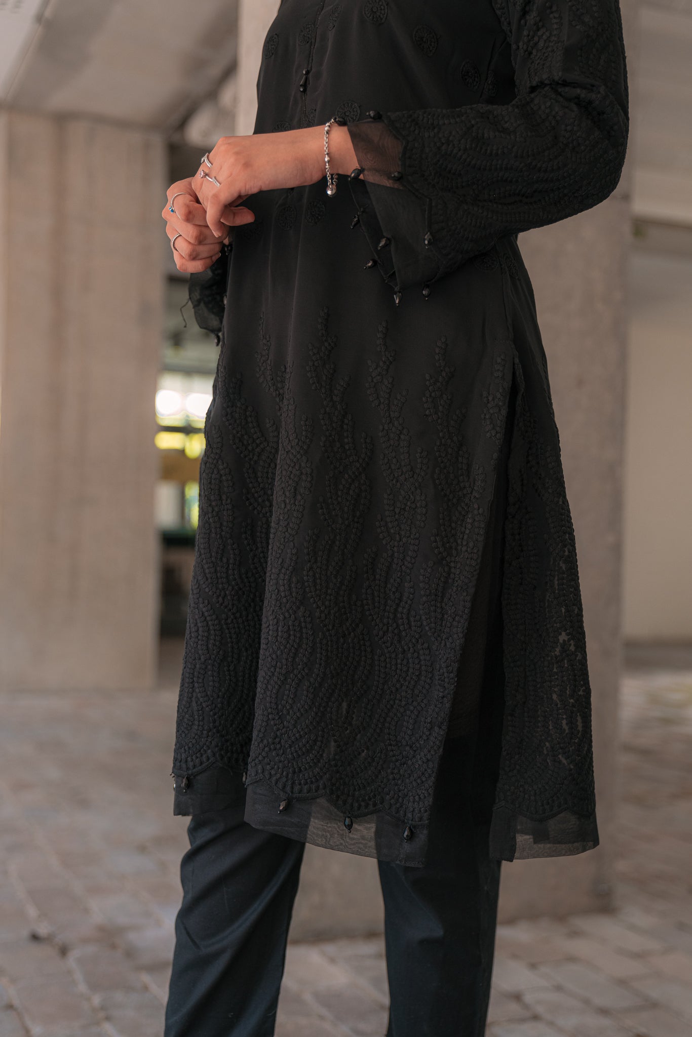 Saya - Black Kurti