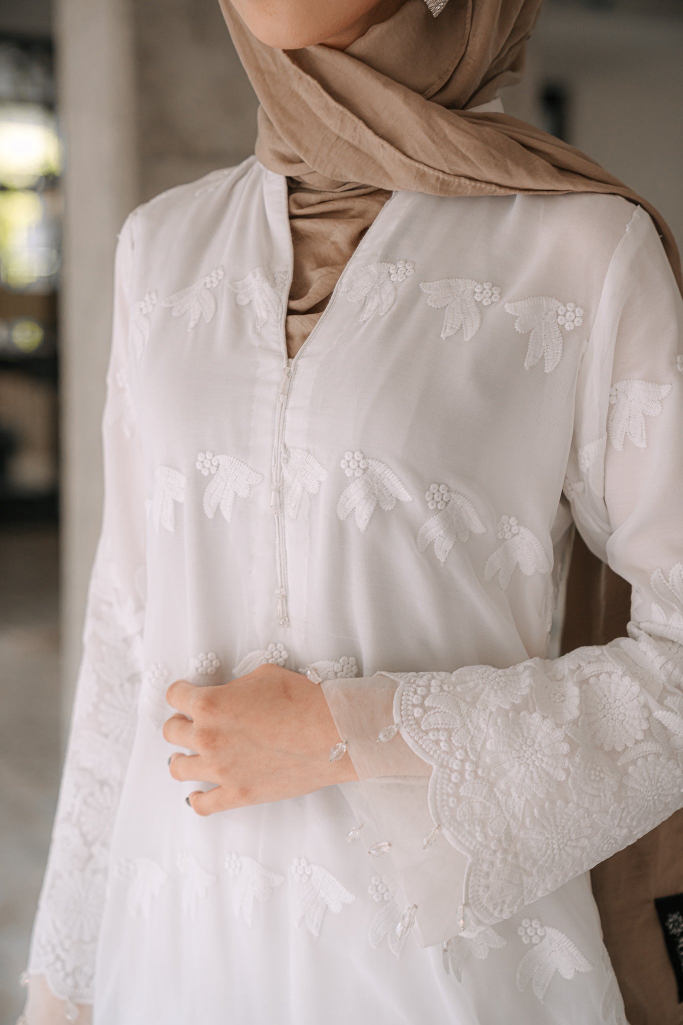 Noor - White Kurti