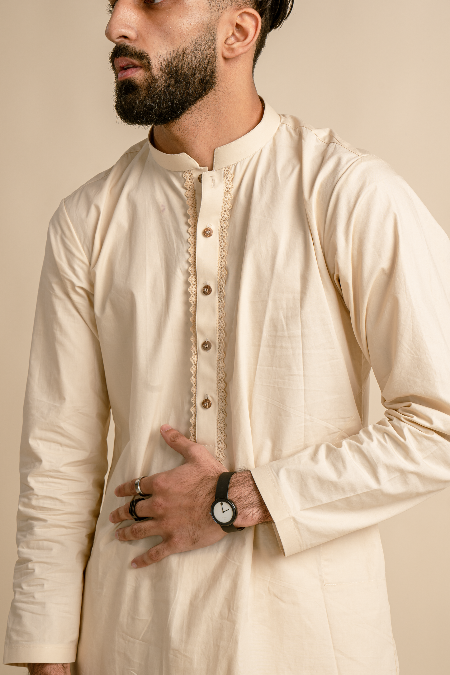 Cream Kurta & Pajama