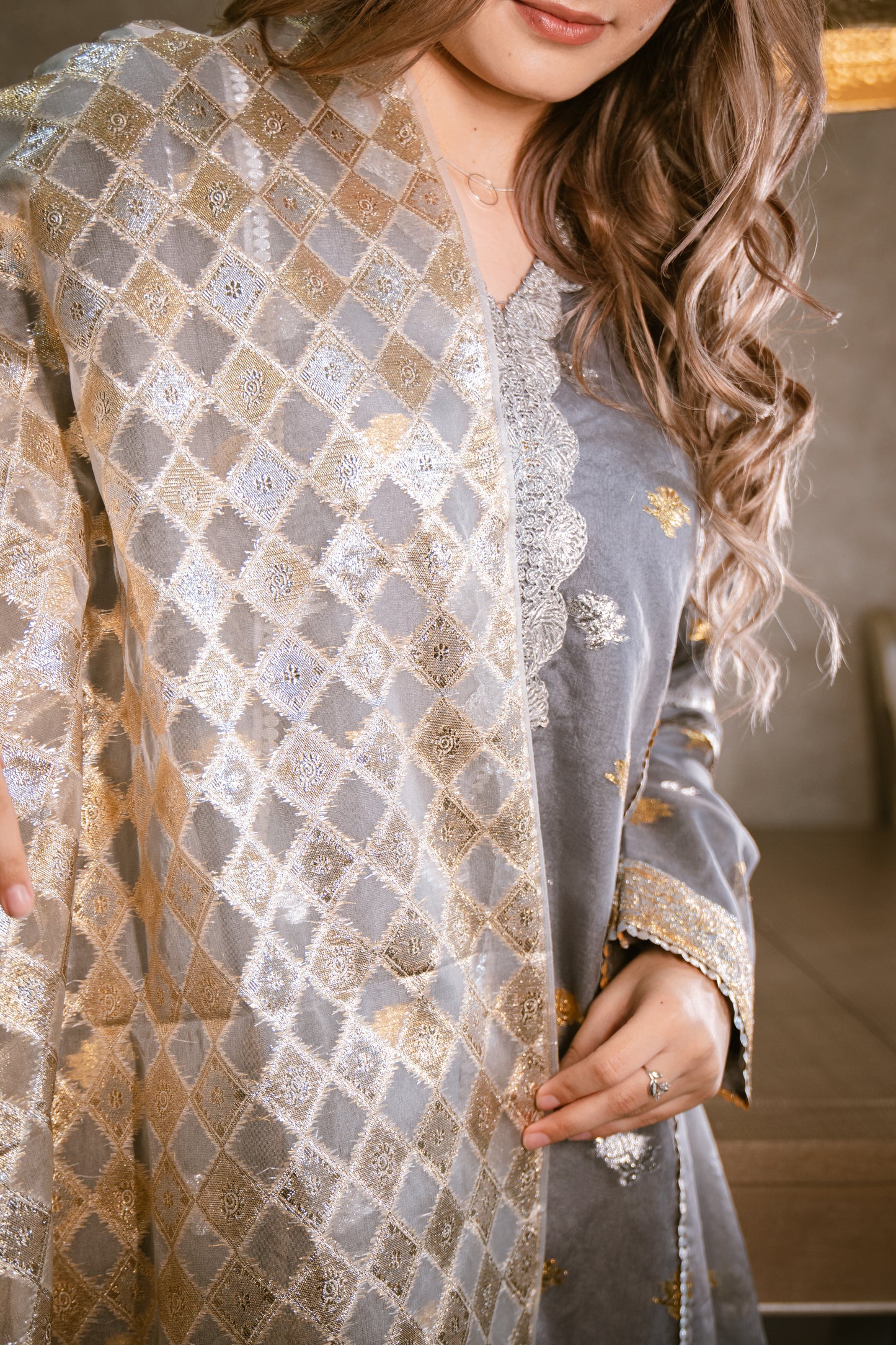 Organza Patterned Dupatta