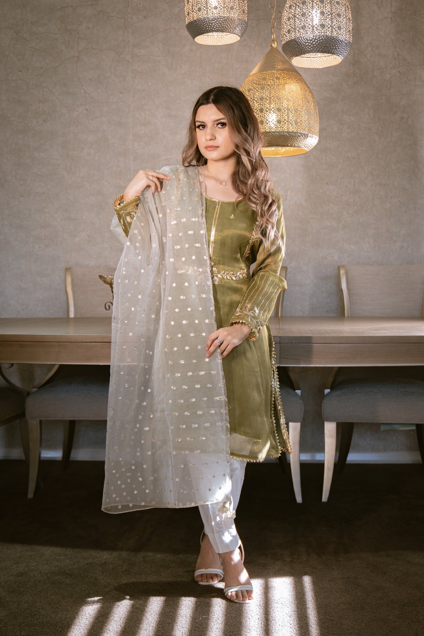 Organza Booti Dupatta