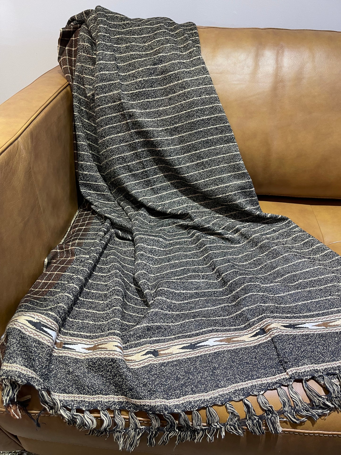 Gents - Black & Light Beige Shawl