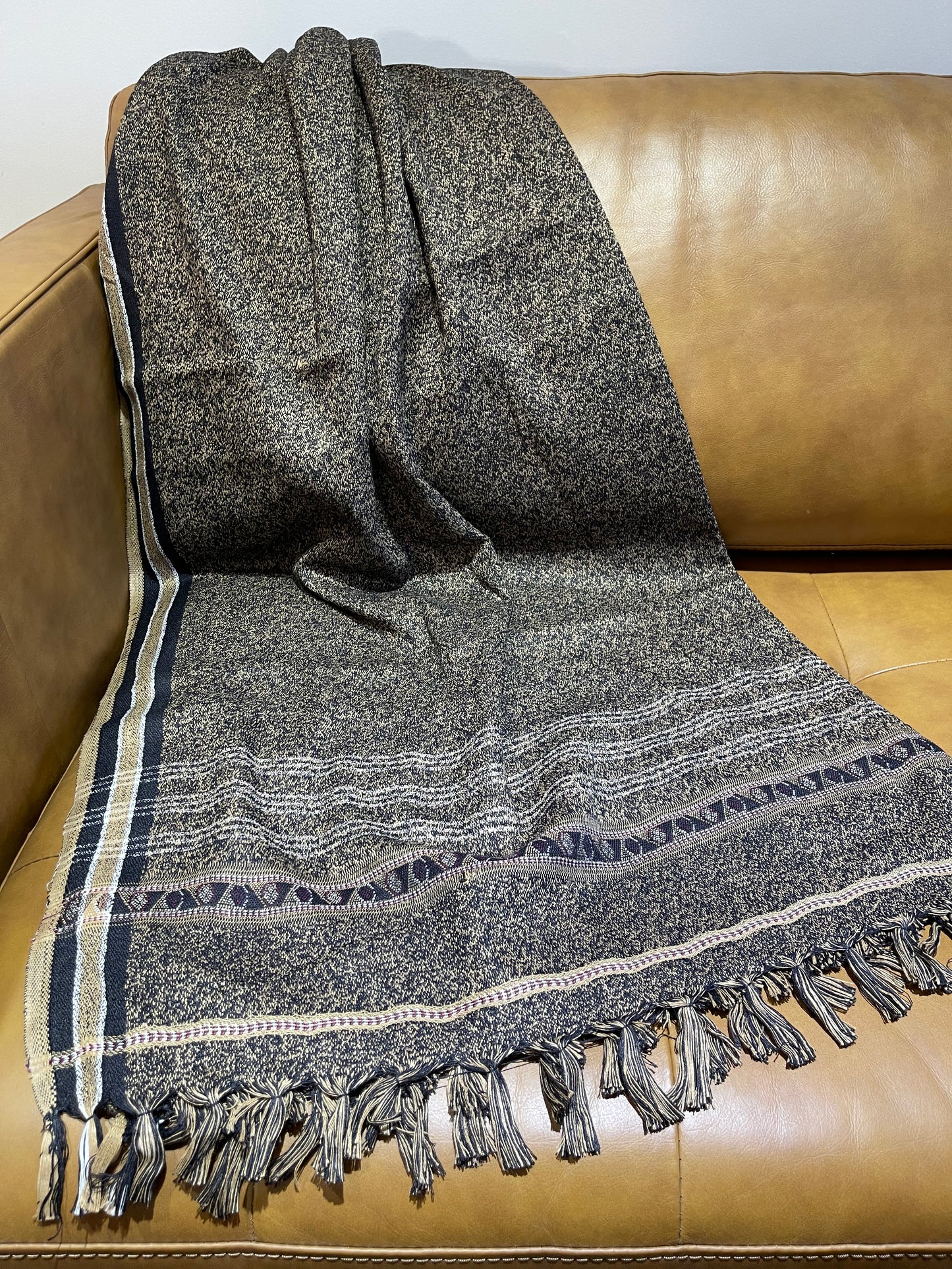 Gents - Black & Dark Beige Shawl
