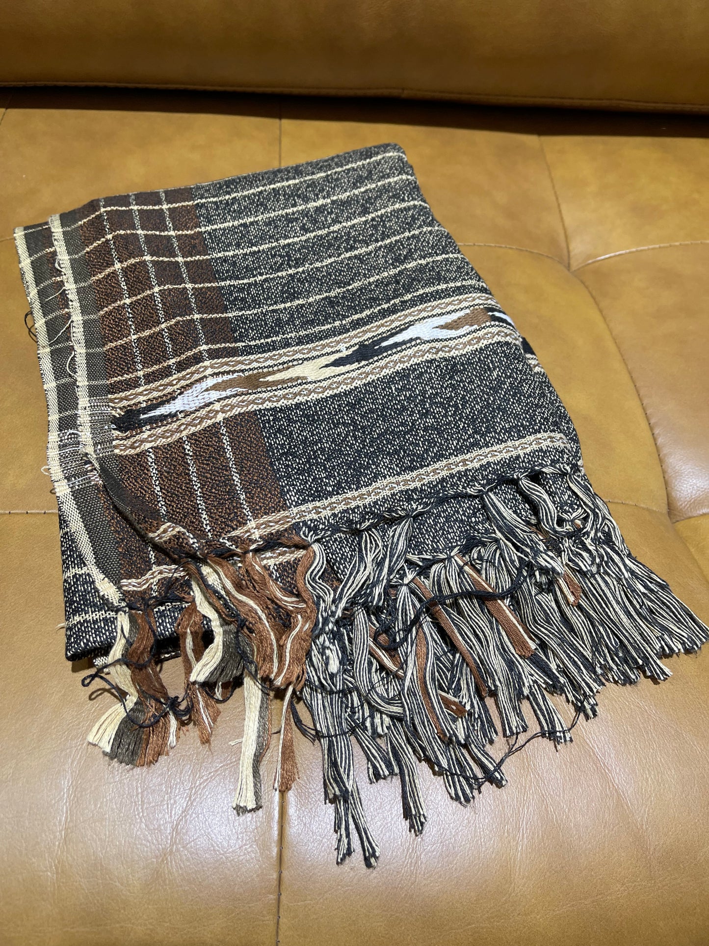 Gents - Black & Light Beige Shawl