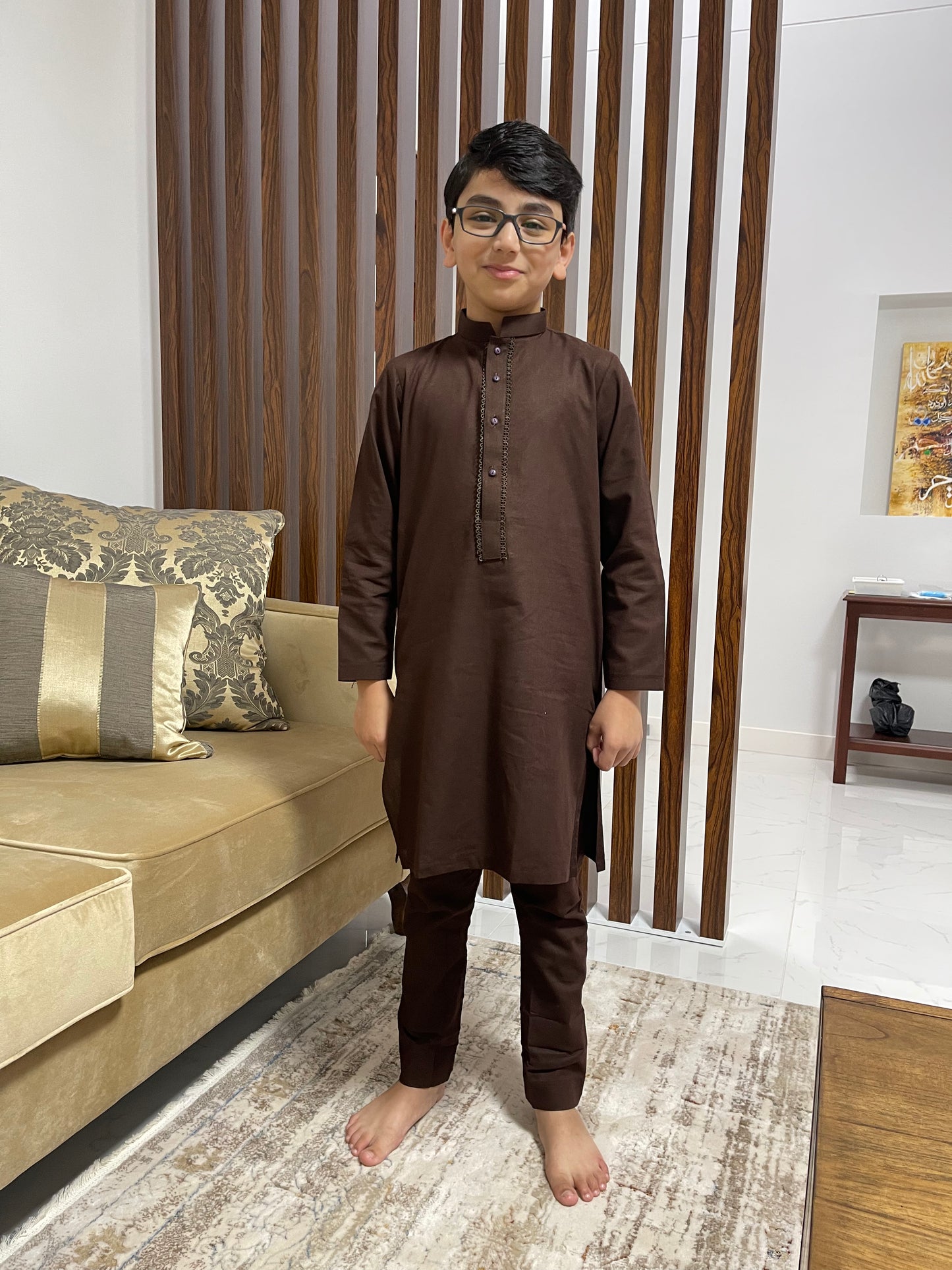 Boys - Cocoa Brown Kurta & Pajama