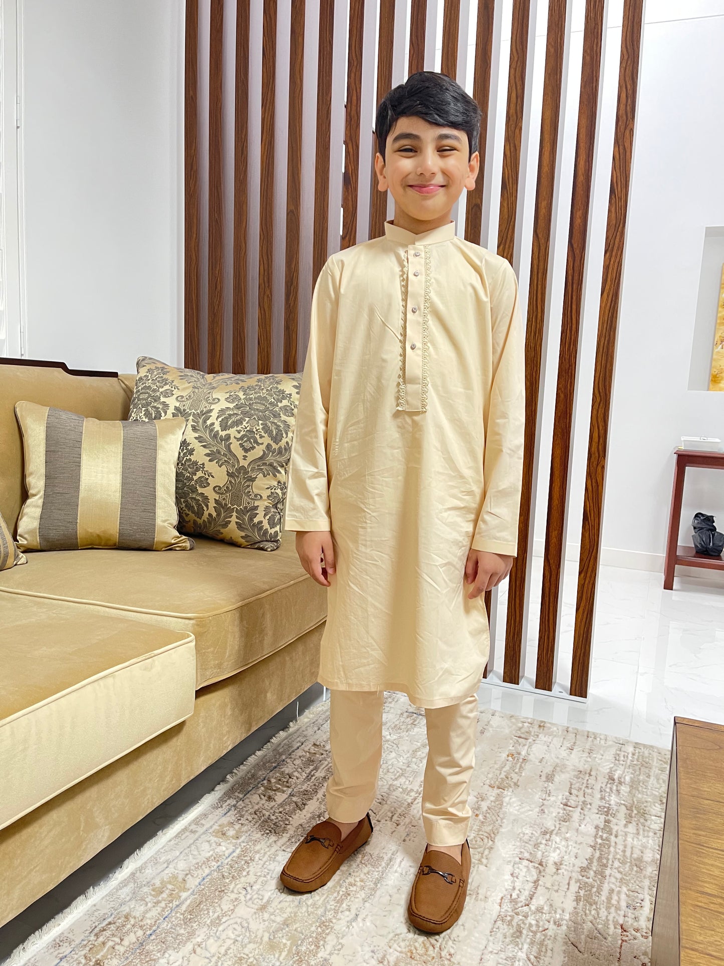 Boys - Cream Kurta & Pajama
