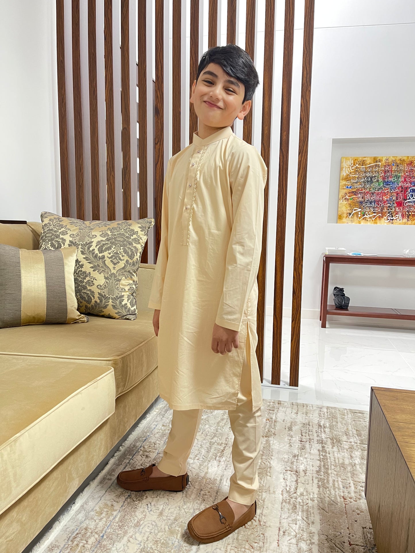Boys - Cream Kurta & Pajama