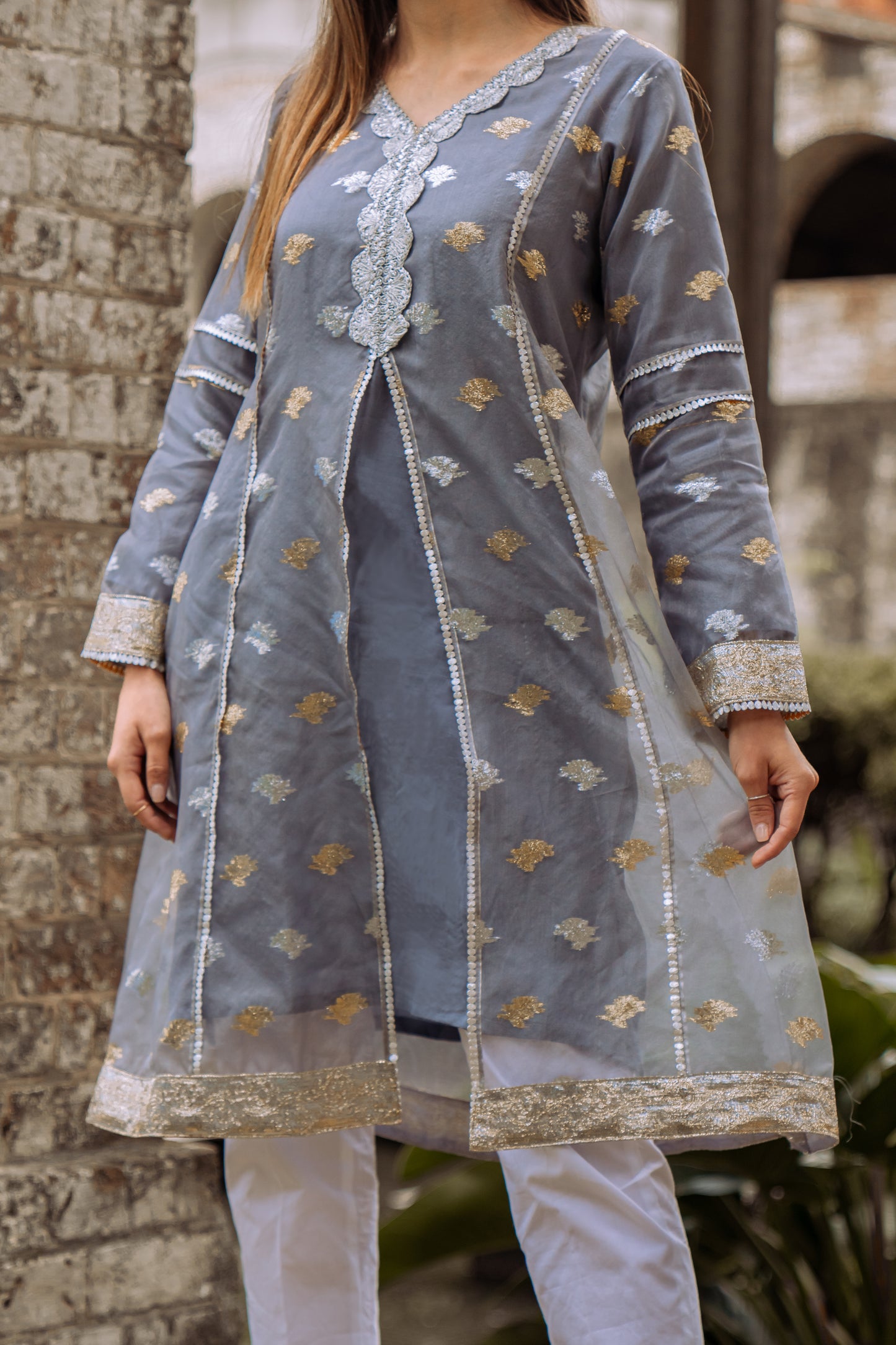 Lavish - Grey Kurti