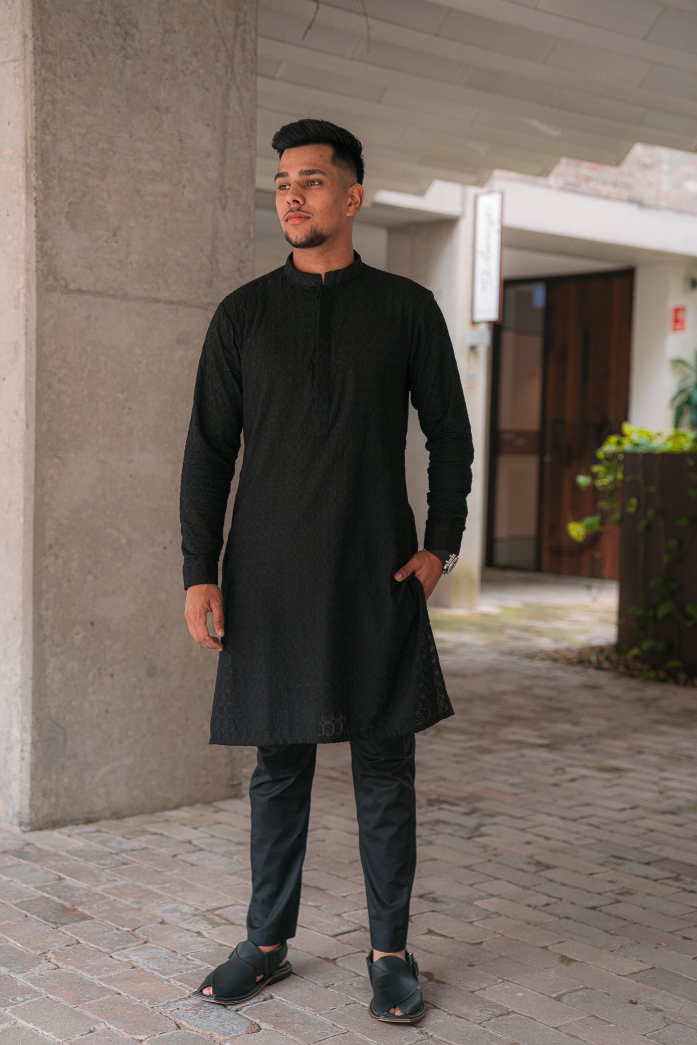 Raat - Black Kurta