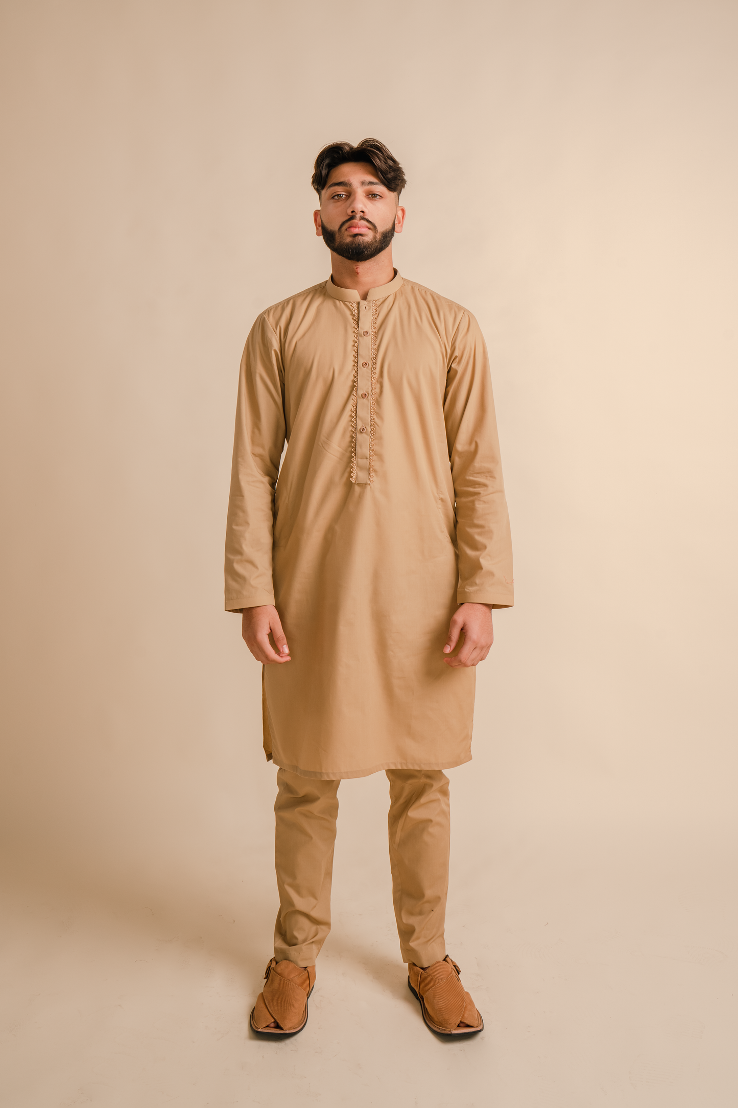 Golden Beige Kurta & Pajama